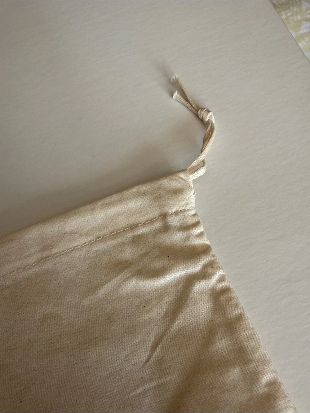 Frances Valentine Cream Canvas Drawstring Dust Bag